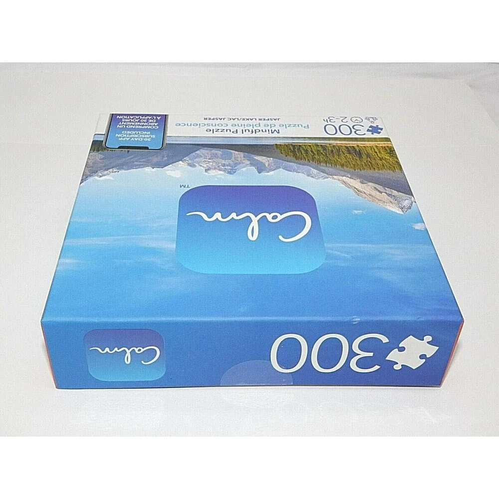 Calm Mindful Jigsaw Puzzle JASPER LAKE 300 Pieces Spinmaster w/ Poster 24x18 New